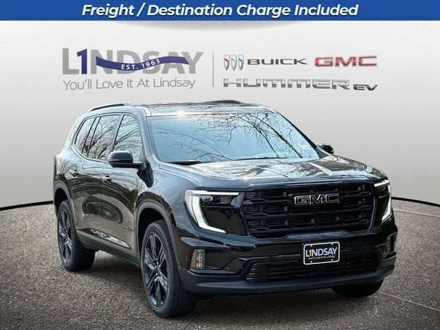 2026 GMC Acadia Elevation in Ebony Twilight Metallic — front three-quarter view