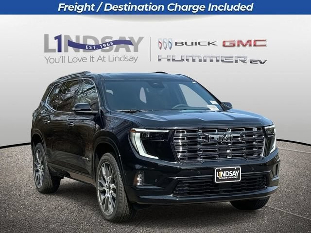 2026 GMC Acadia Denali Ultimate in Ebony Twilight Metallic — front three-quarter view