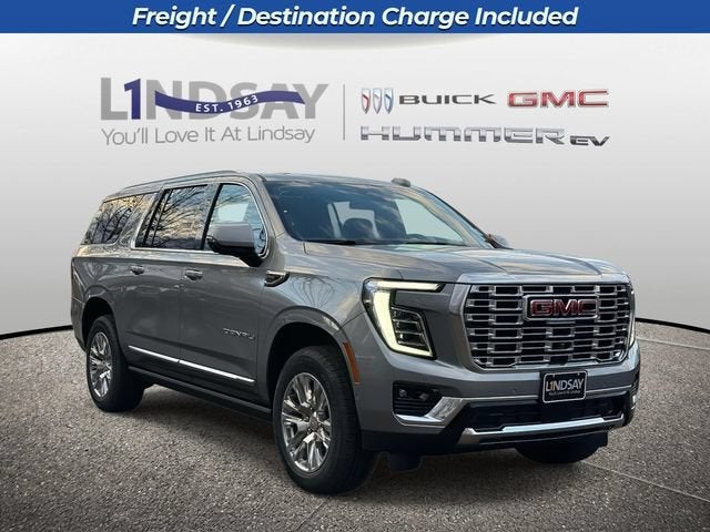 2026 GMC Yukon XL Denali in Sterling Metallic — front three-quarter view