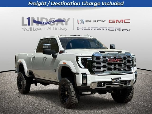 2026 GMC Sierra 2500 HD Denali in Summit White — front three-quarter view