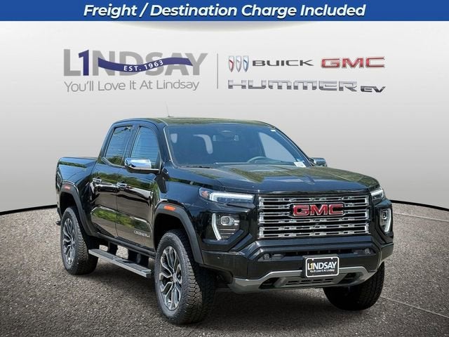2026 GMC Canyon Denali in Onyx Black — front three-quarter view