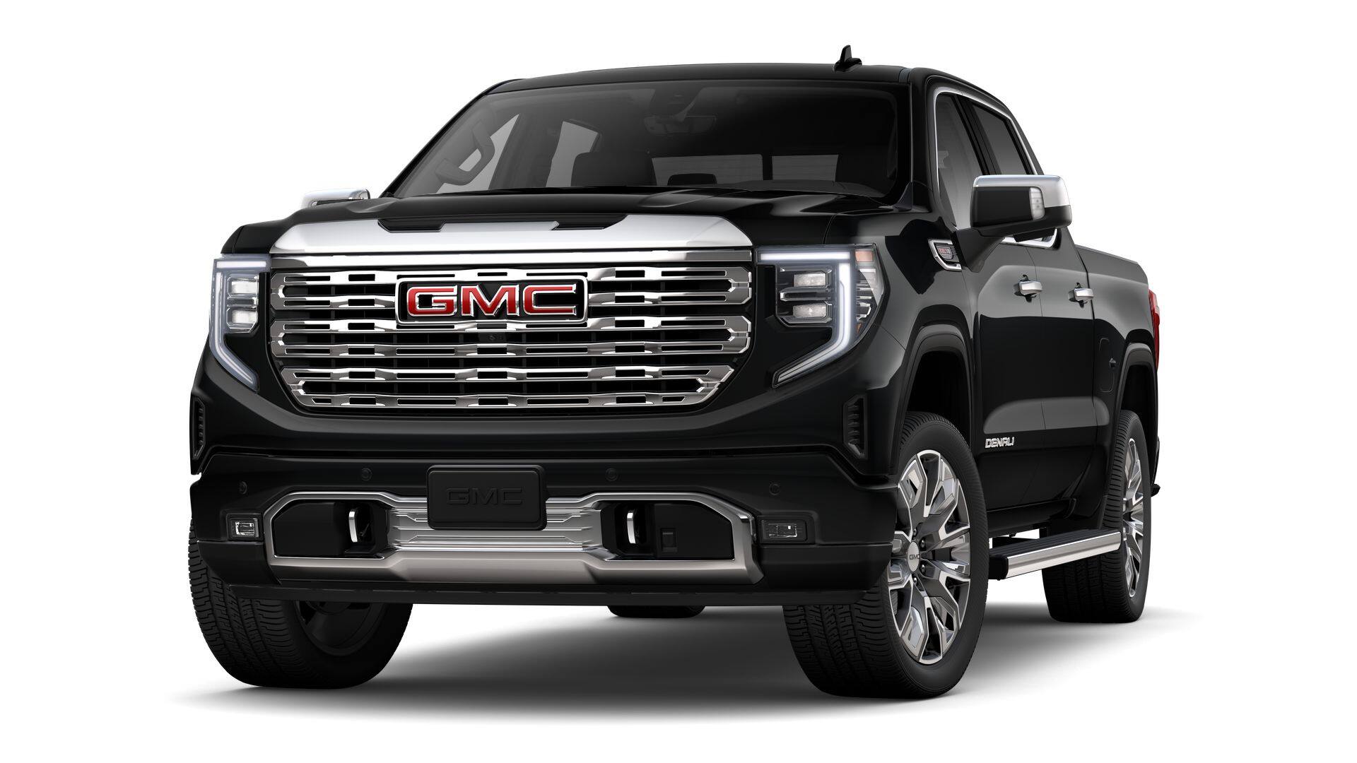 2026 GMC Sierra 1500 Denali in Onyx Black — front three-quarter view