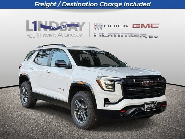 2026 GMC Terrain AT4 in Summit White — front three-quarter view