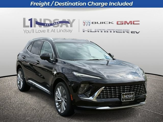 2026 Buick Envision Avenir in Ebony Twilight Metallic — front three-quarter view