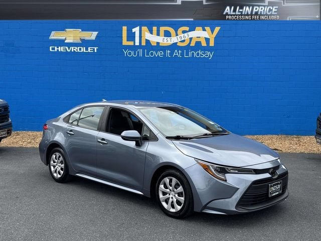 2023 Toyota Corolla LE in Gray — front three-quarter view