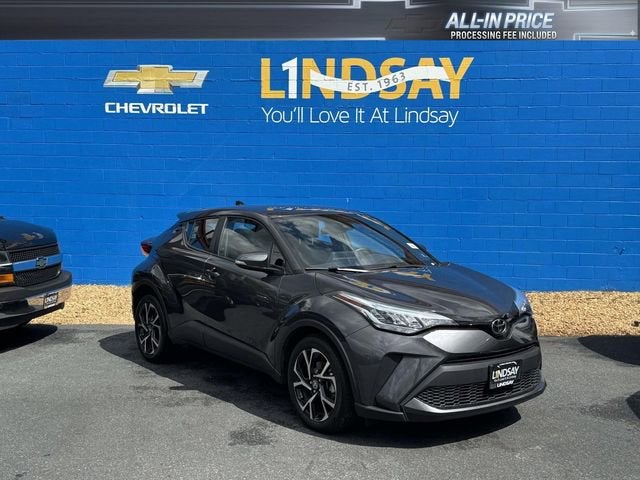 2022 Toyota C-HR XLE in Gray — front three-quarter view